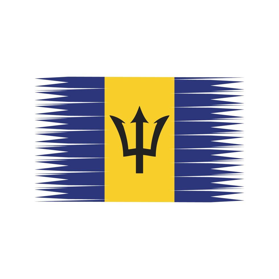 Barbados-Flaggenvektor. Nationalflagge vektor