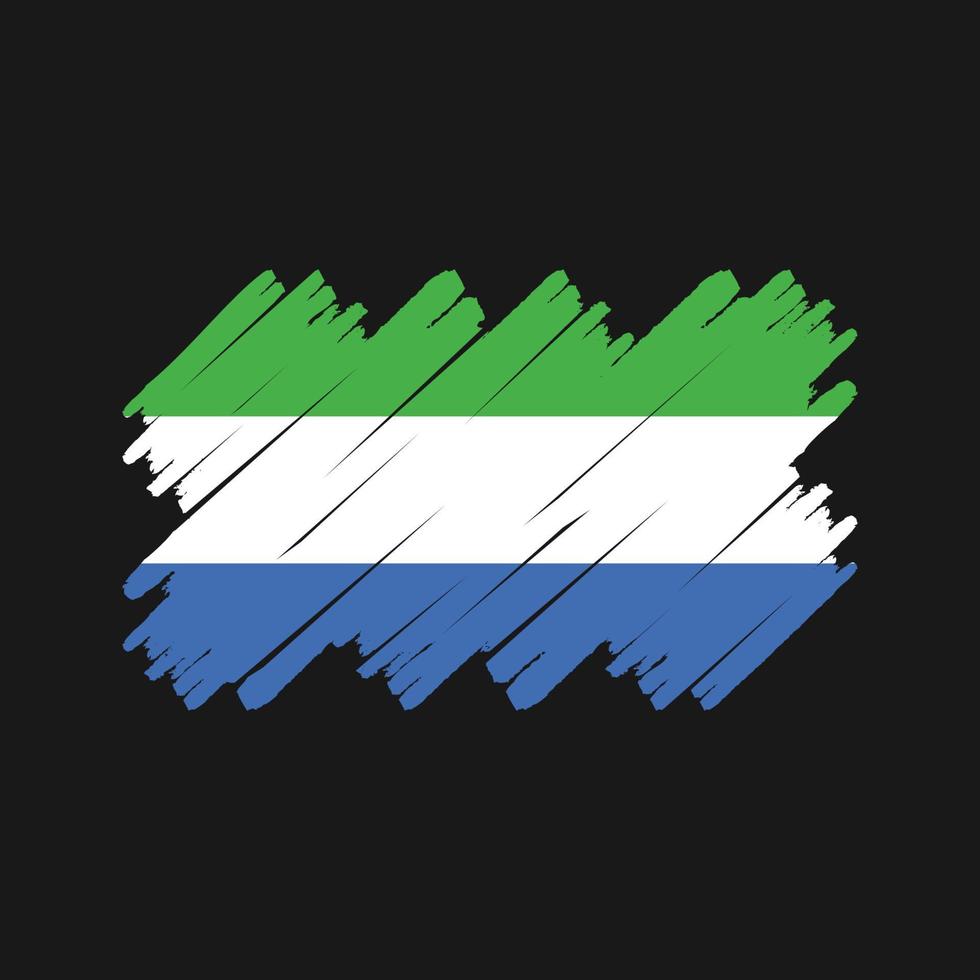 sierra leone flaggborste. National flagga vektor