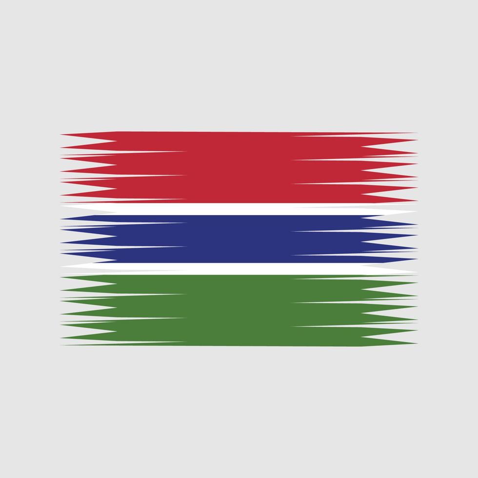 Gambia flagga vektor. National flagga vektor