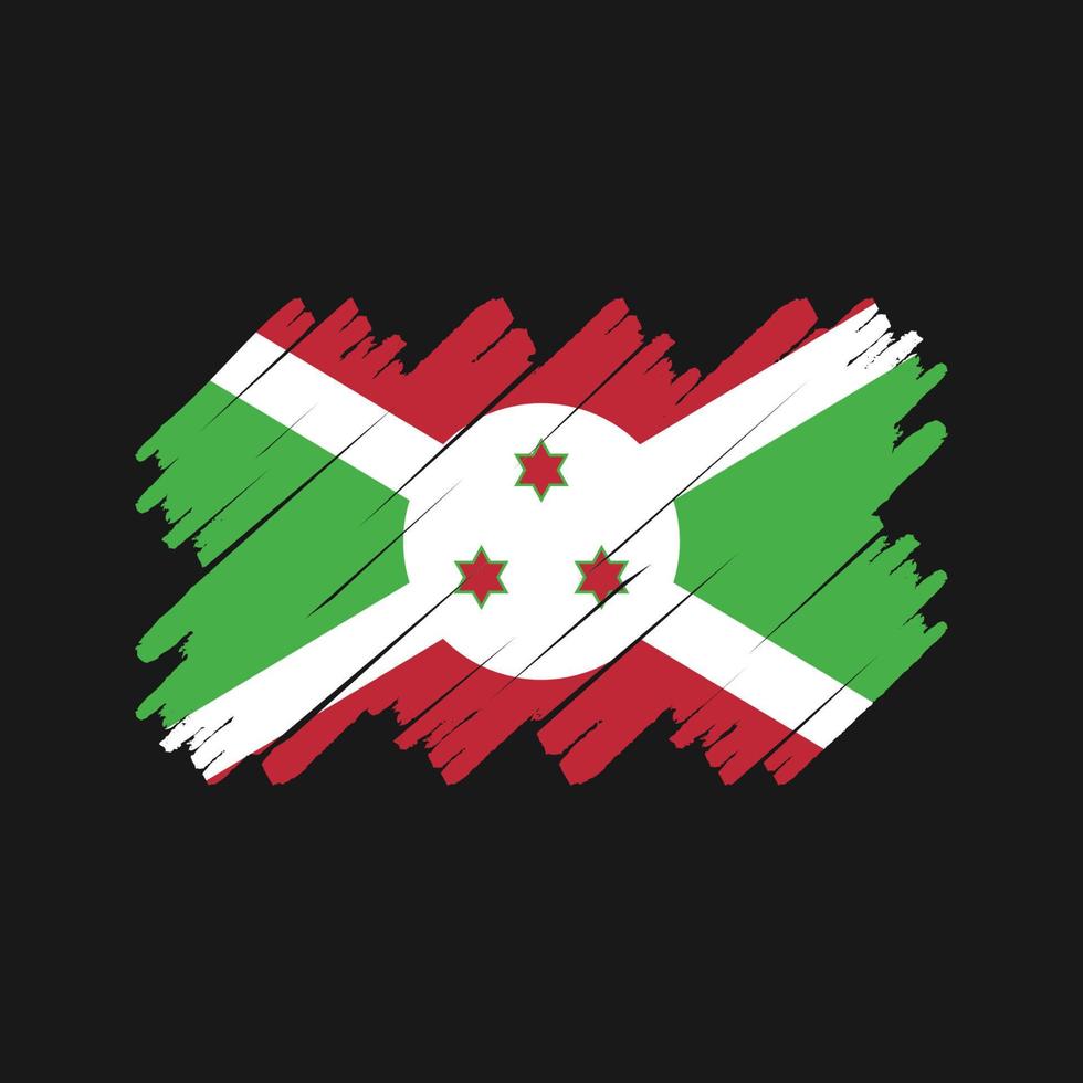 burundi flaggborste. National flagga vektor