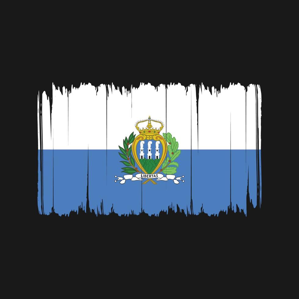 san marino flagga penseldrag. National flagga vektor