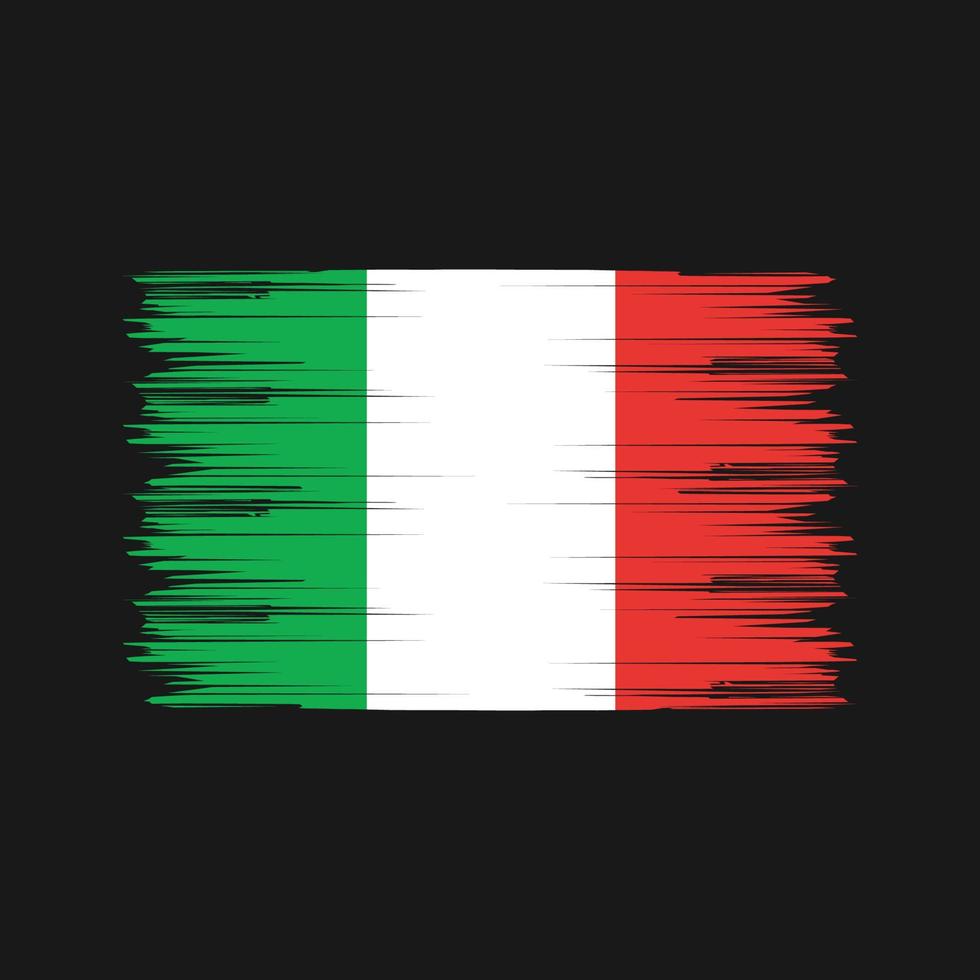 italiensk flaggborste. National flagga vektor