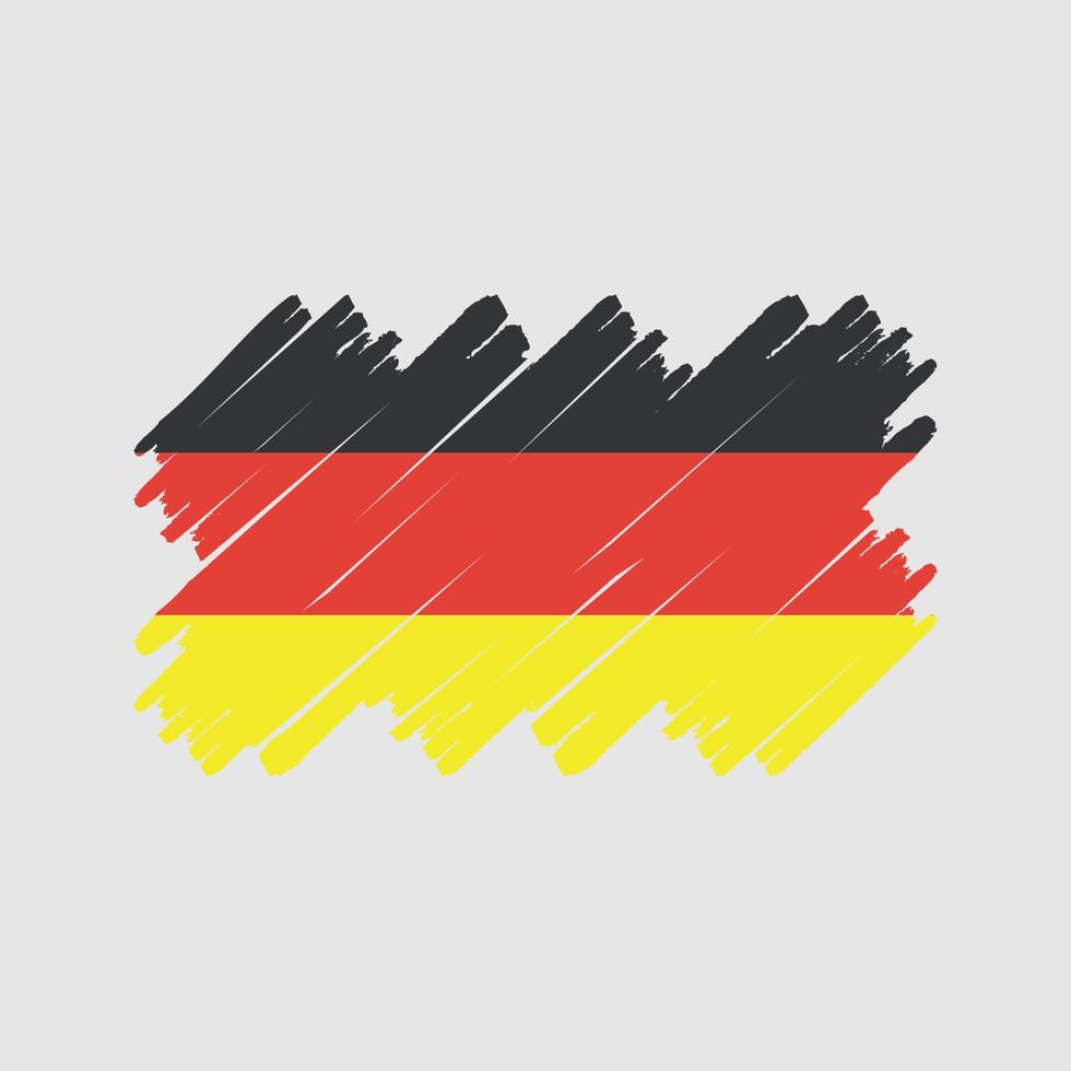 Bürste der deutschen Flagge. Nationalflagge vektor