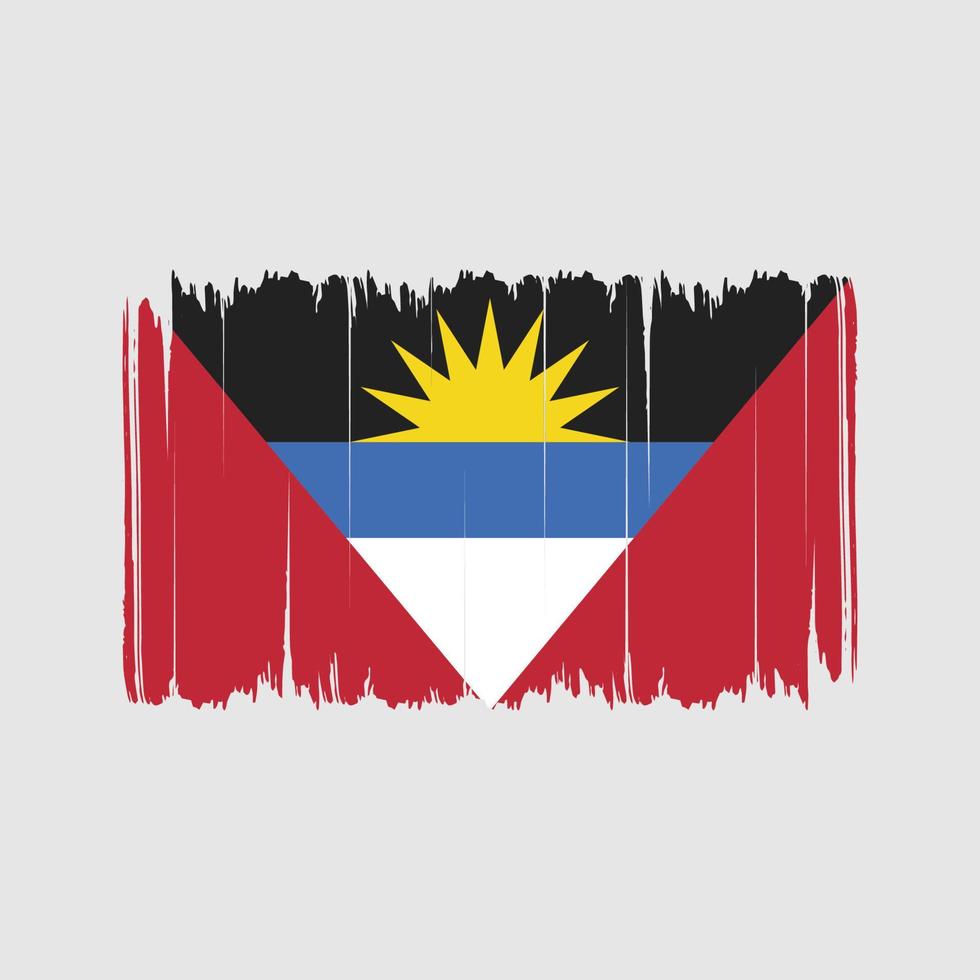 antigua und barbuda flagge pinselstriche. Nationalflagge vektor