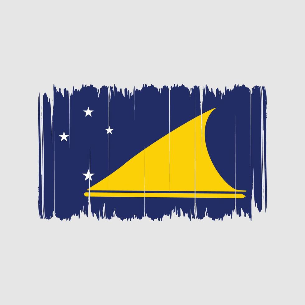 tokelau flagga penseldrag. National flagga vektor