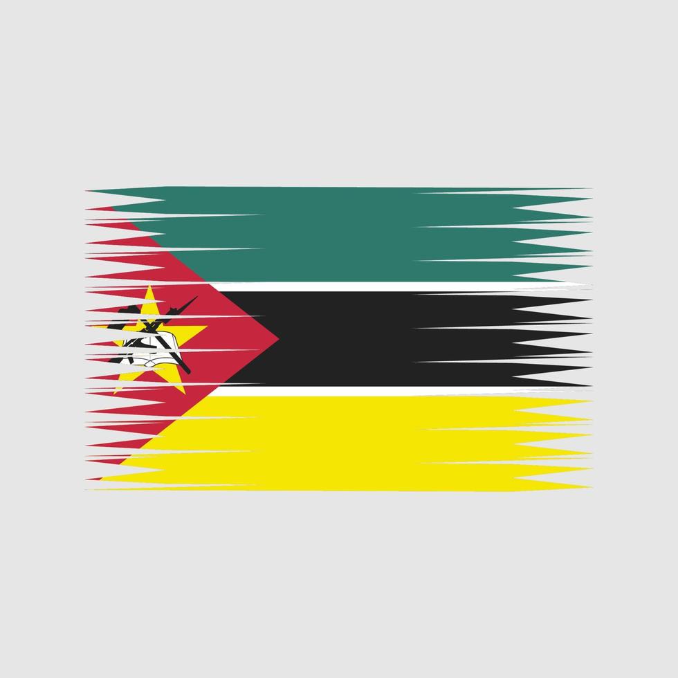 moçambique flagga vektor. National flagga vektor