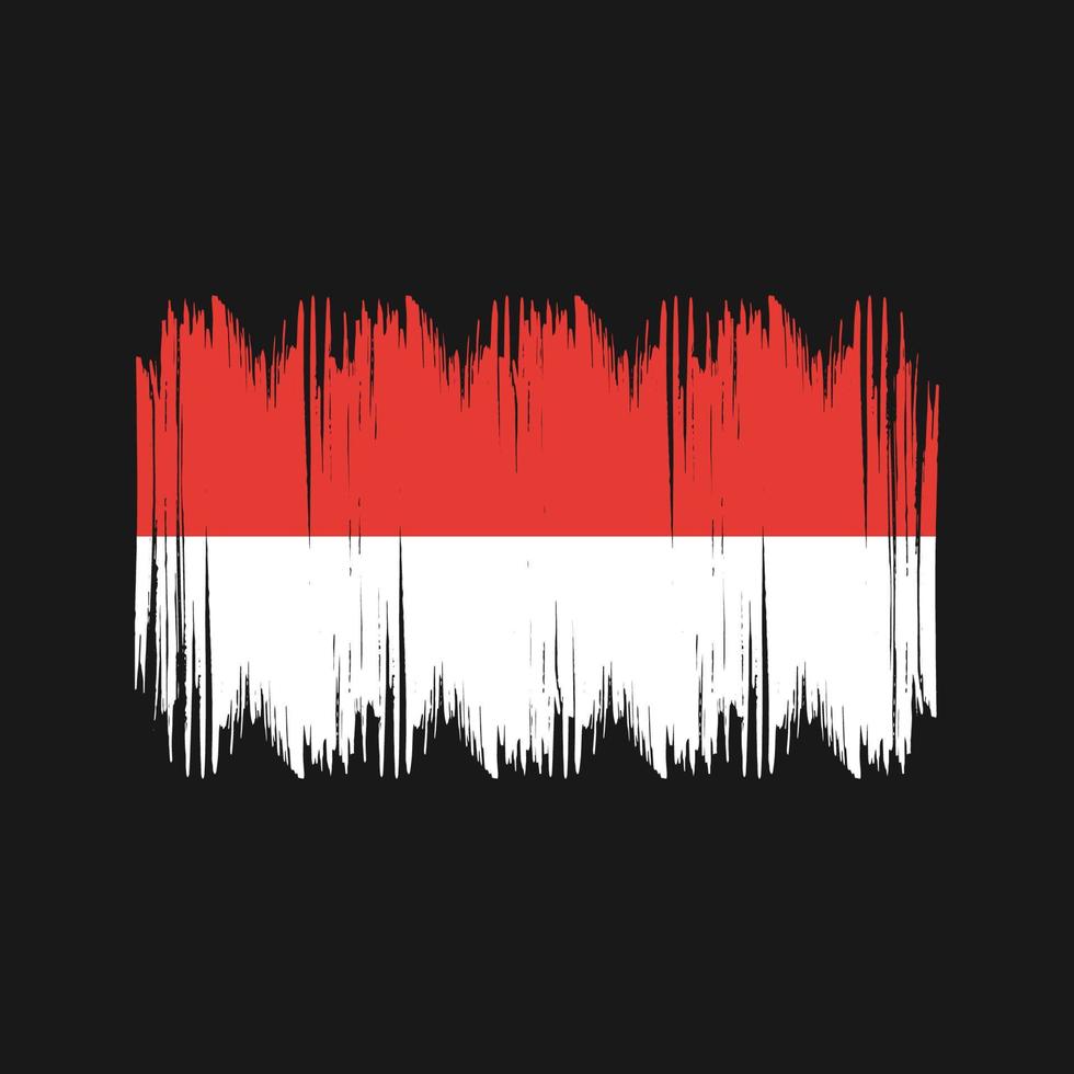 indonesien eller Monaco flagga buske slag. nationell flagga vektor