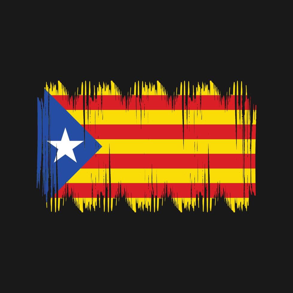 catalonia flagga buske slag. nationell flagga vektor