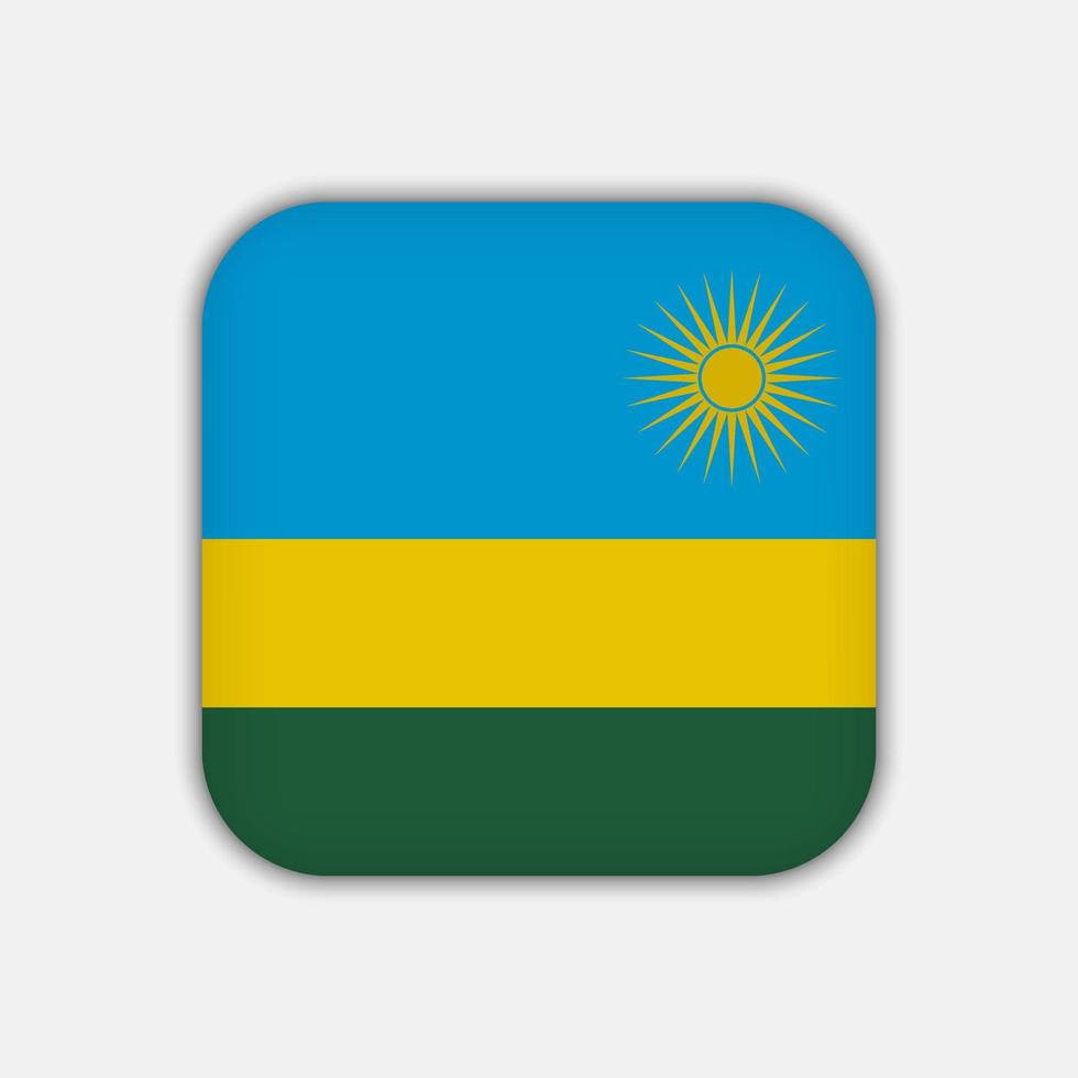 Ruanda-Flagge, offizielle Farben. Vektor-Illustration. vektor