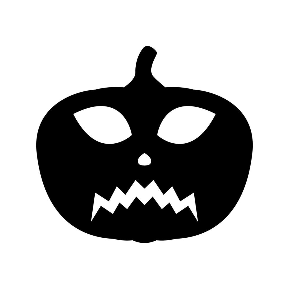 Halloween-Kürbis isoliert auf weißem Hintergrund vektor