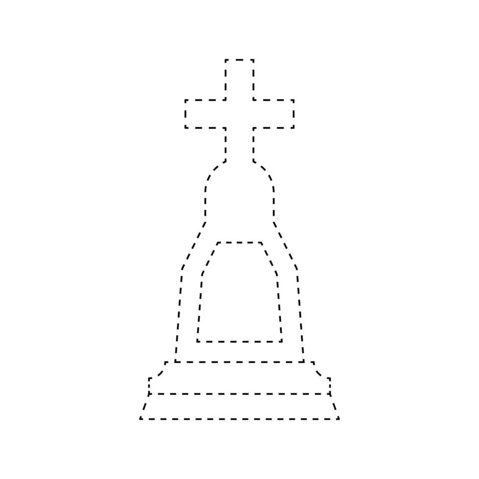 Arbeitsblatt zur Grabsteinverfolgung für Kinder vektor