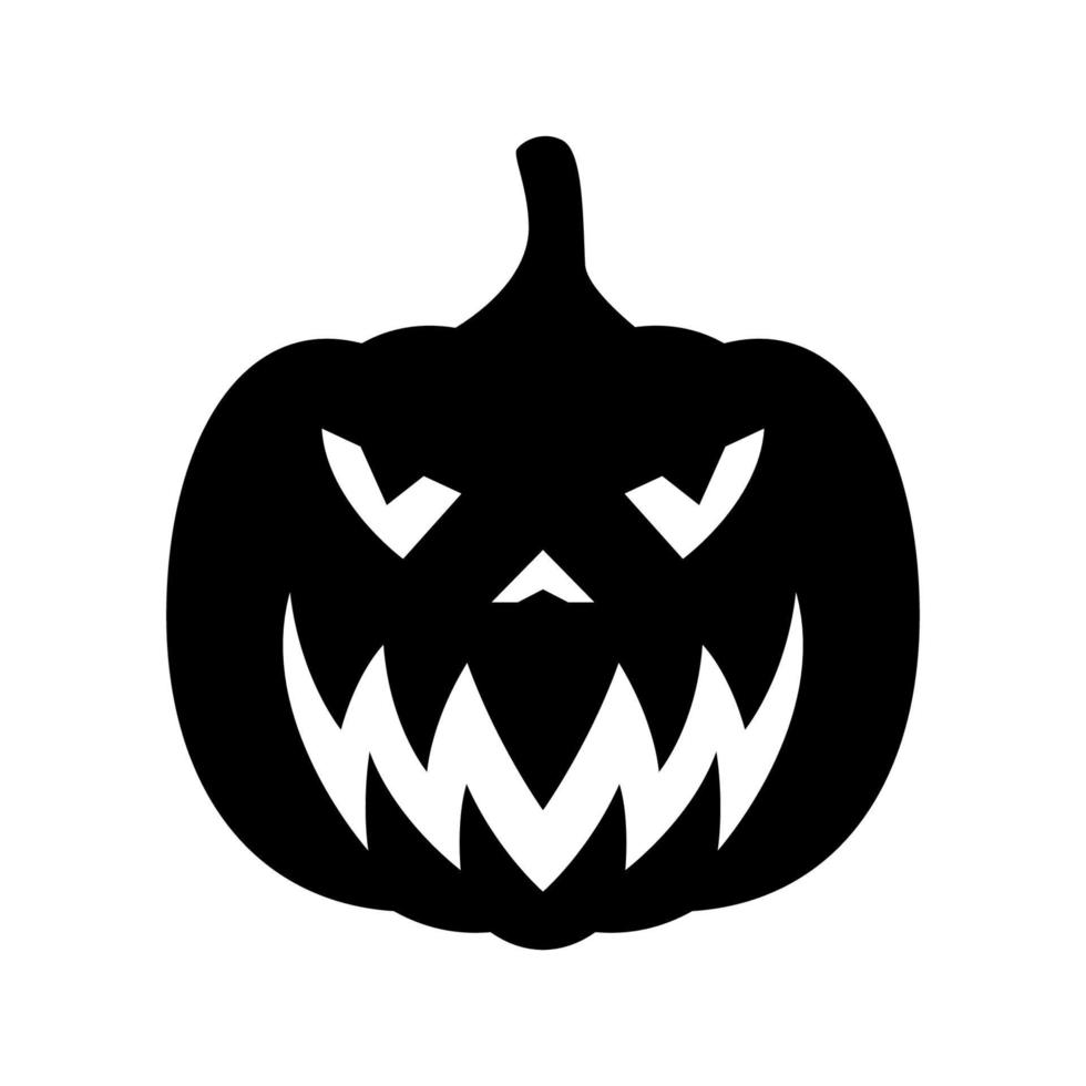 halloween pumpa isolerat på vit bakgrund vektor