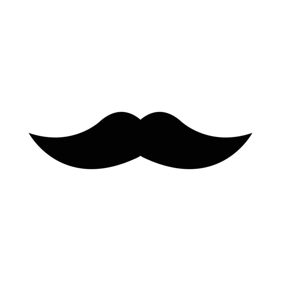 mustasch ikon vektor design mall