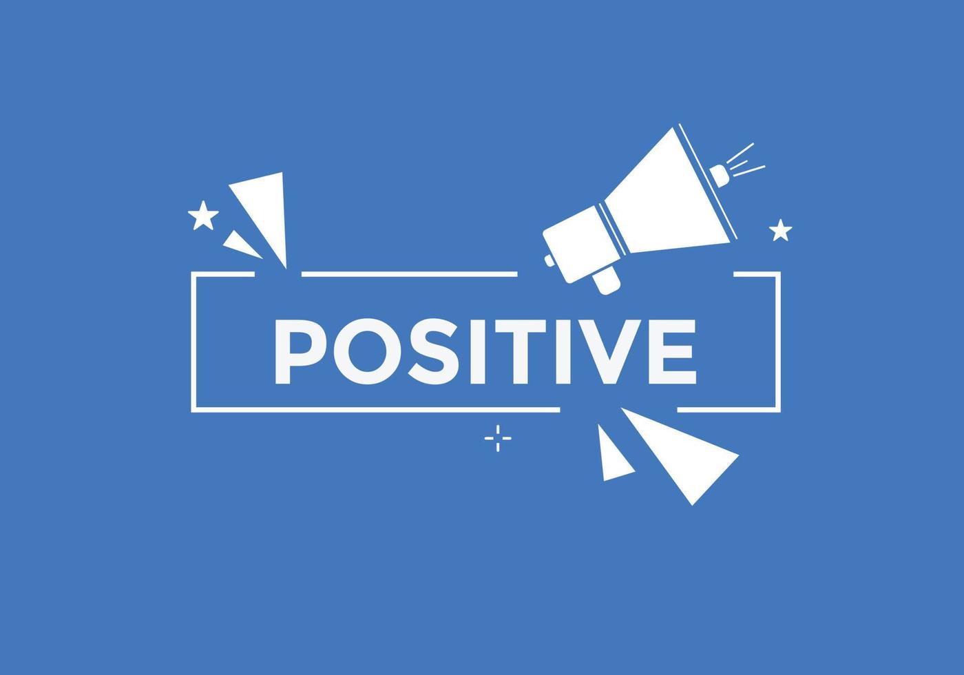 Positiver Knopf. Sprechblase. positives buntes Webbanner. Vektor-Illustration. positive Etikettenzeichenvorlage vektor