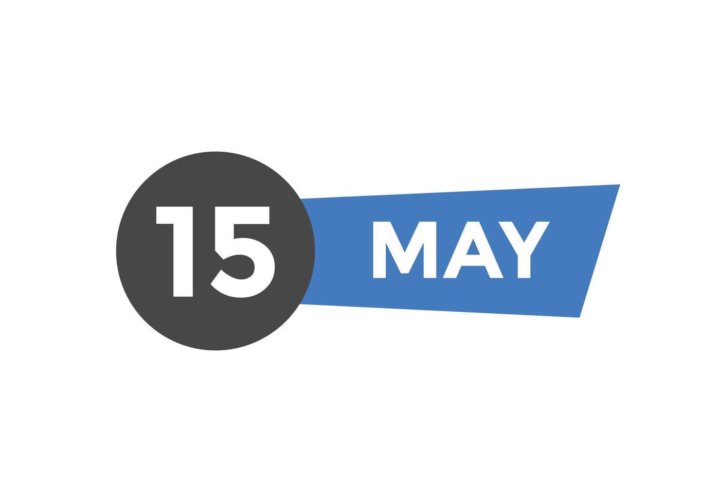 15. Mai Kalendererinnerung. 15. mai tägliche kalendersymbolvorlage. Kalender 15. Mai Icon-Design-Vorlage. Vektor-Illustration vektor