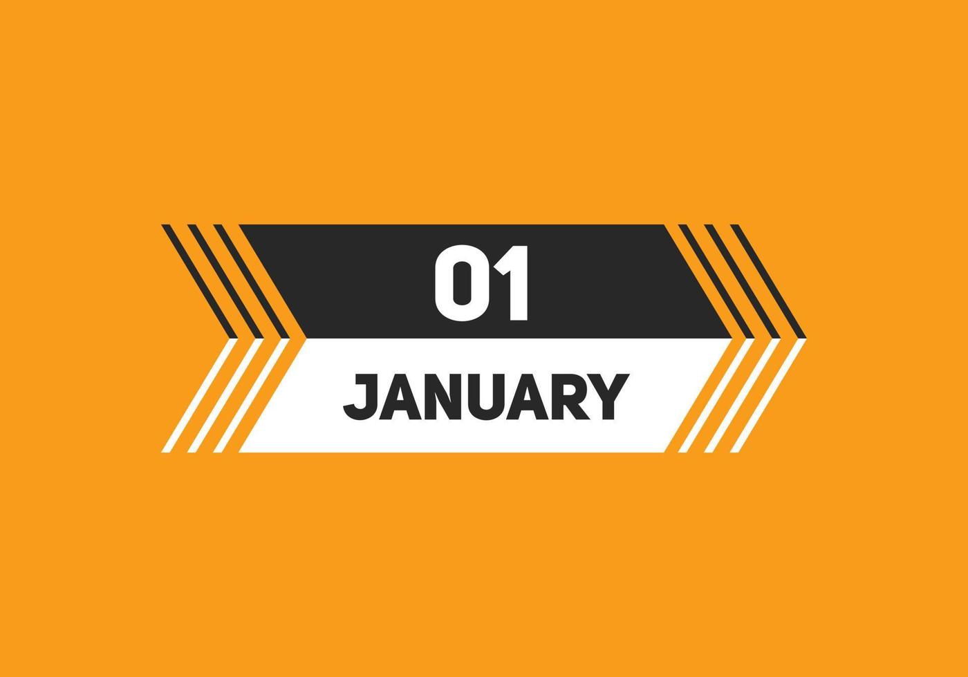 1. januar kalender erinnerung. 1. januar tägliche kalendersymbolvorlage. Kalender 1. Januar Icon-Design-Vorlage. Vektor-Illustration vektor