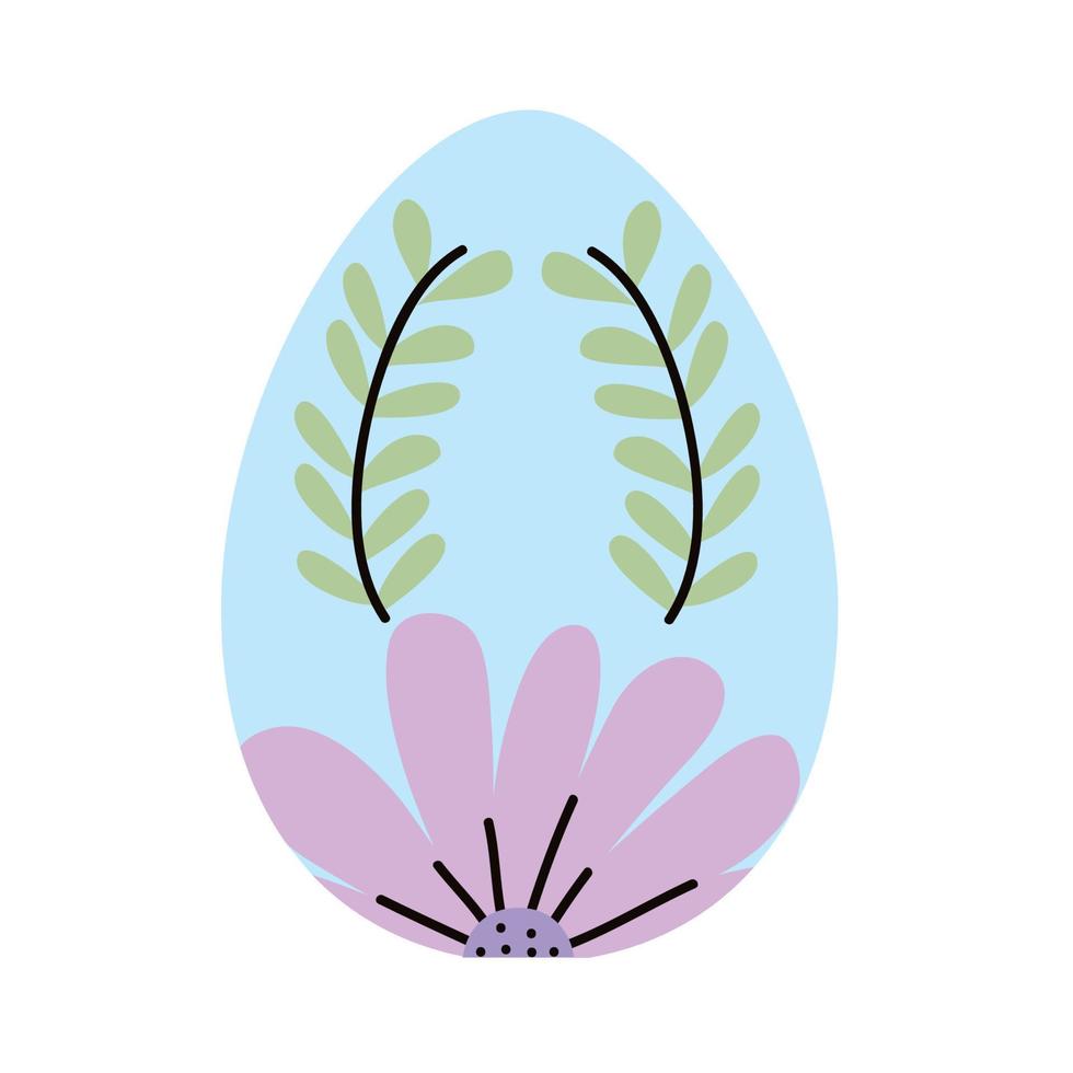 blommig påsk ägg målad vektor