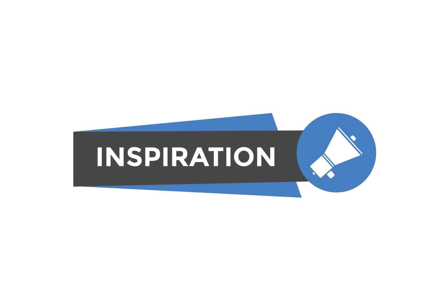Inspirationstaste. inspirierende Sprechblase. buntes Webbanner. Vektor-Illustration. Vorlage für Inspirationsetiketten vektor