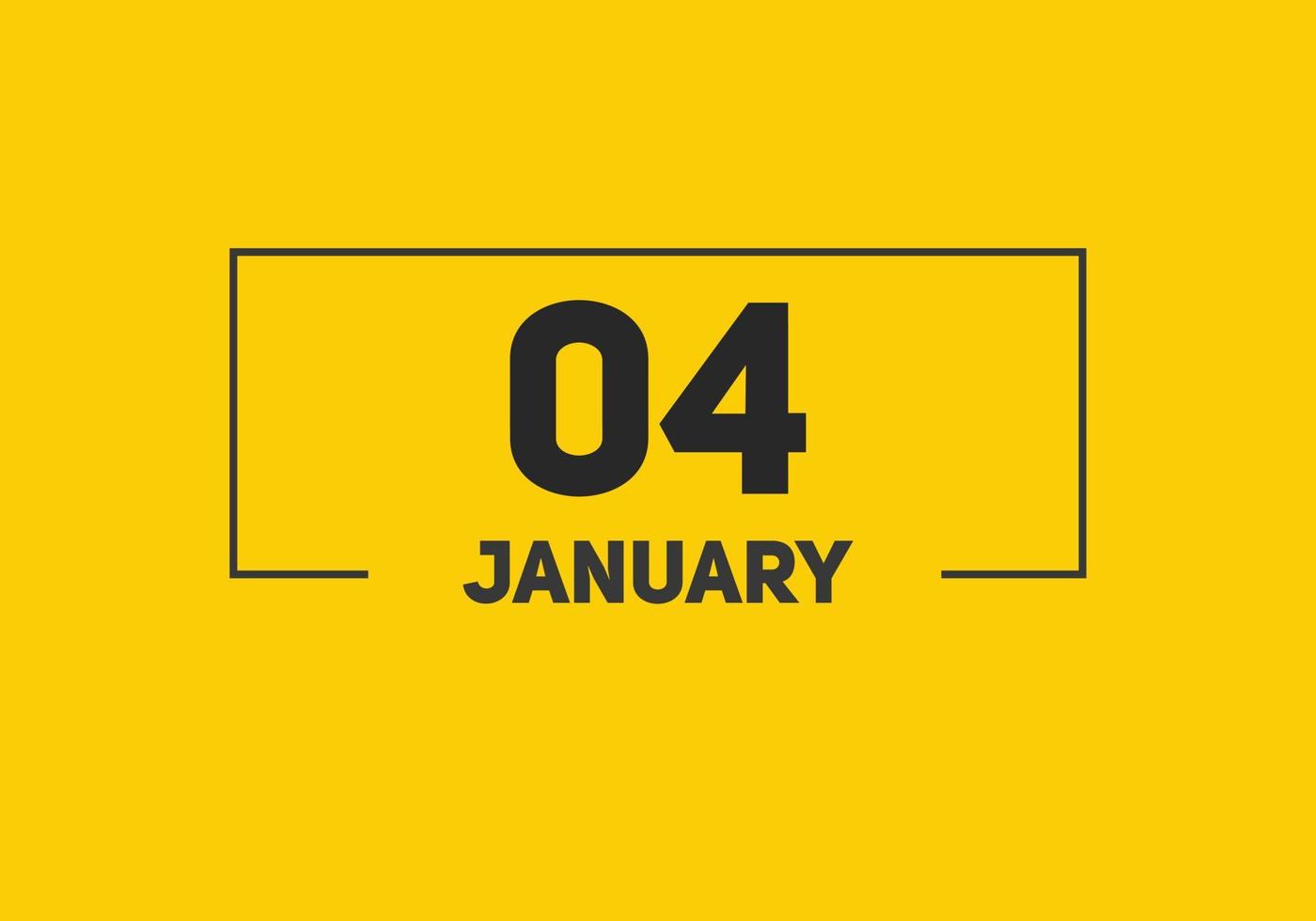 januari 4 kalender påminnelse. 4:e januari dagligen kalender ikon mall. kalender 4:e januari ikon design mall. vektor illustration