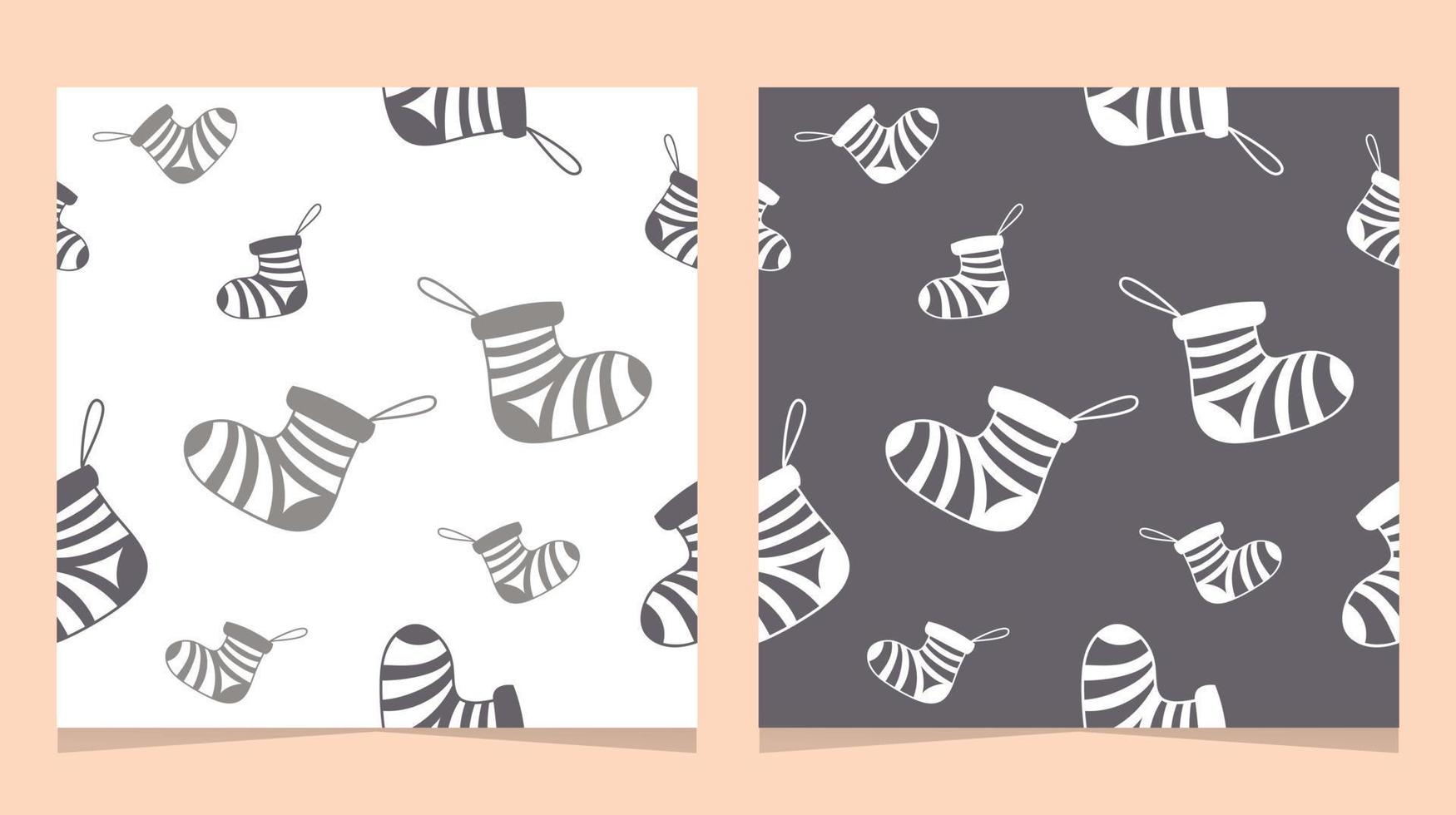 monochrome Vektor nahtlose Muster. Sockenmuster. perfekt zum Einwickeln von Papier, Stoff oder Tapeten
