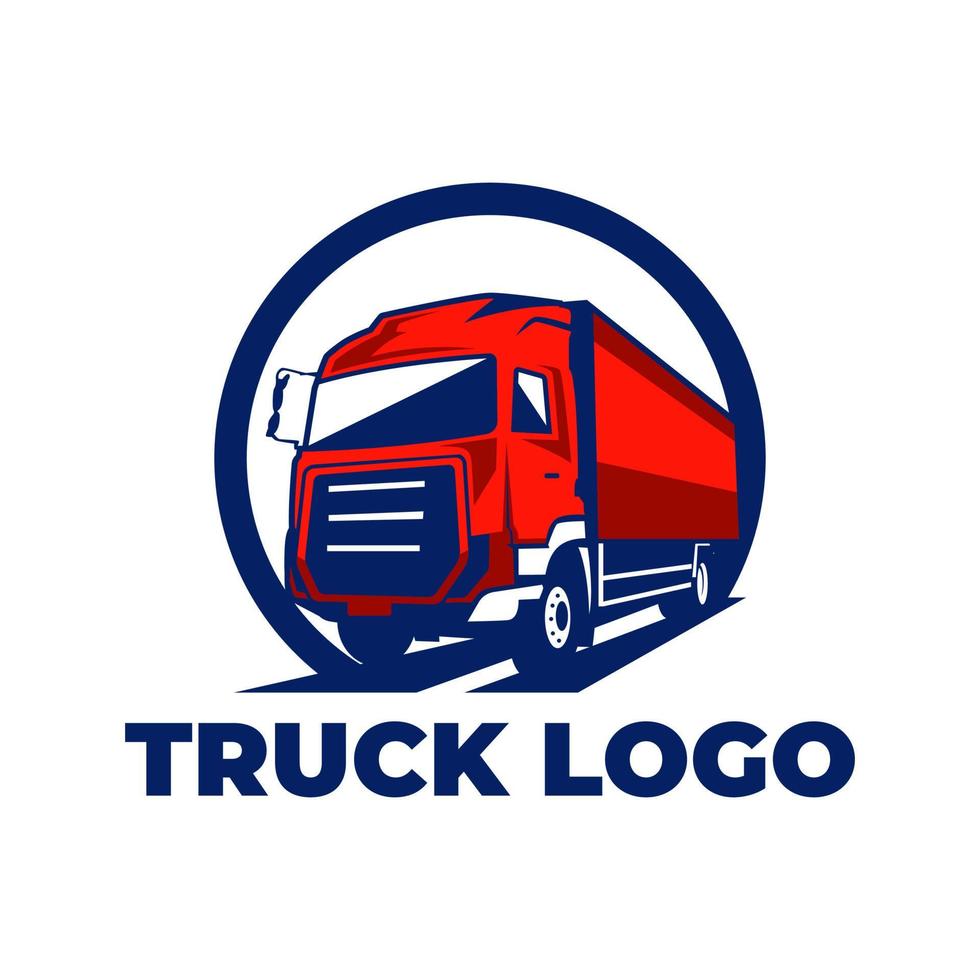 LKW-Kreis-Vorlagen-Logo-Design vektor