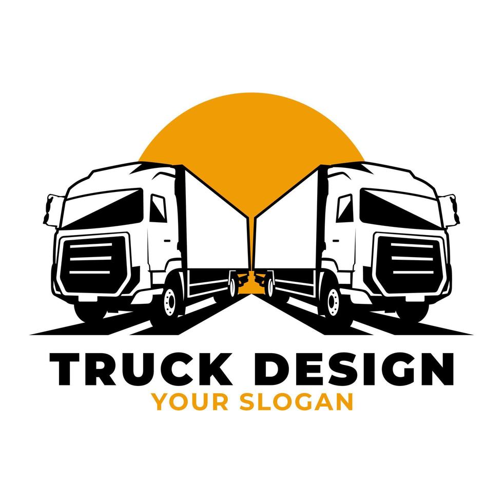 lastbil leverans premie logotyp design vektor