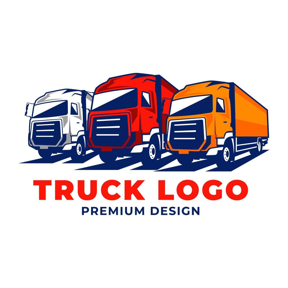 lkw lieferung illustration logo design vektor