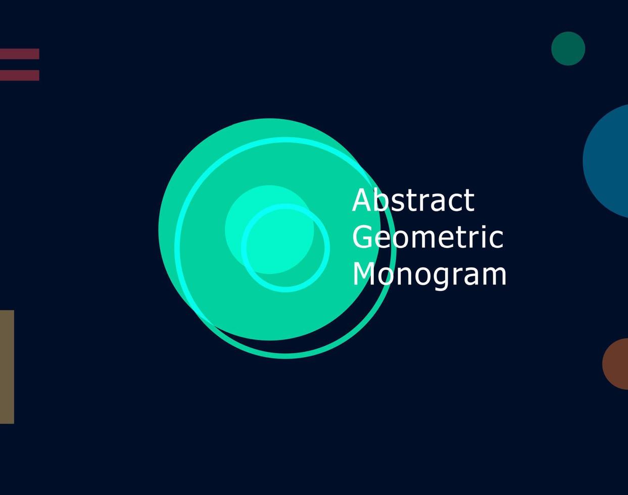 abstraktes geometrisches buchstabe o grafikkonzept. Farbe ungewöhnliche Form für Logo- und Monogramm-Design-Vorlage. geometrisches symbol im bauhaus- oder memphis-stil. Vektor-Illustration vektor