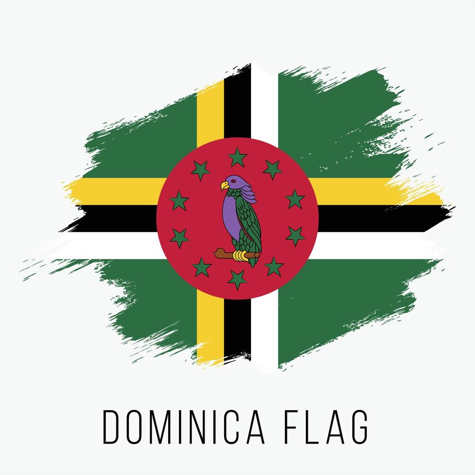 Grunge-Dominica-Vektorflagge vektor