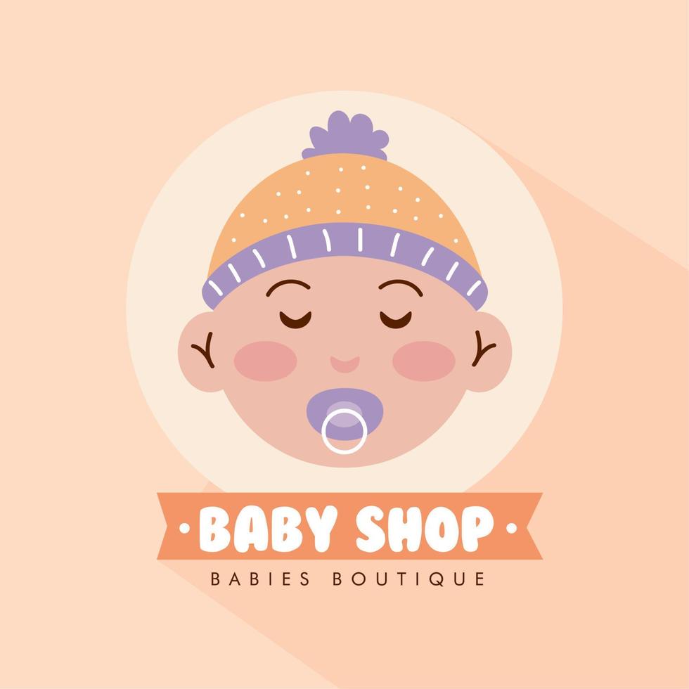 Boutique-Label für Babys vektor