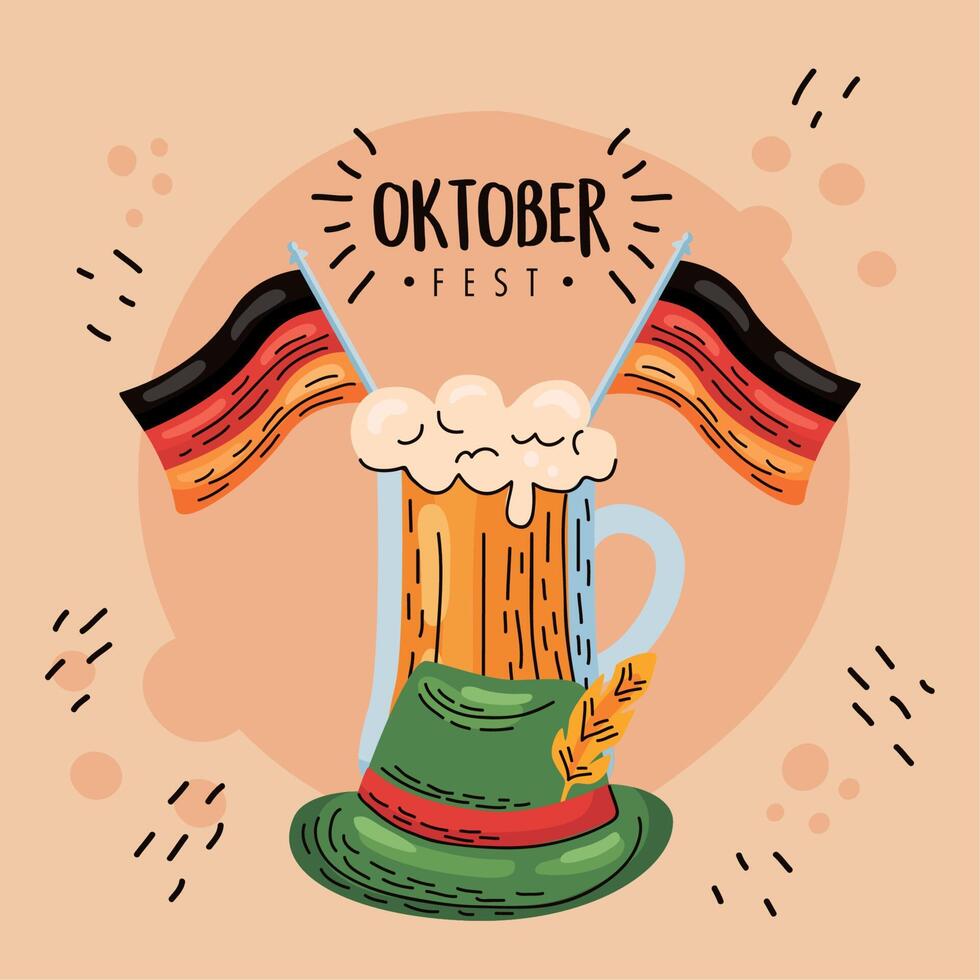 oktober fest firande text vektor