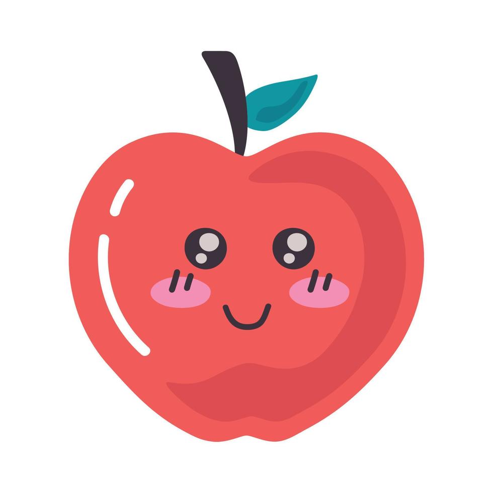 äpple söt färsk frukt vektor