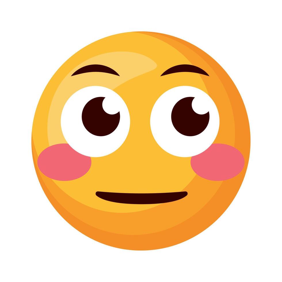 Emoji-Gesicht denken vektor