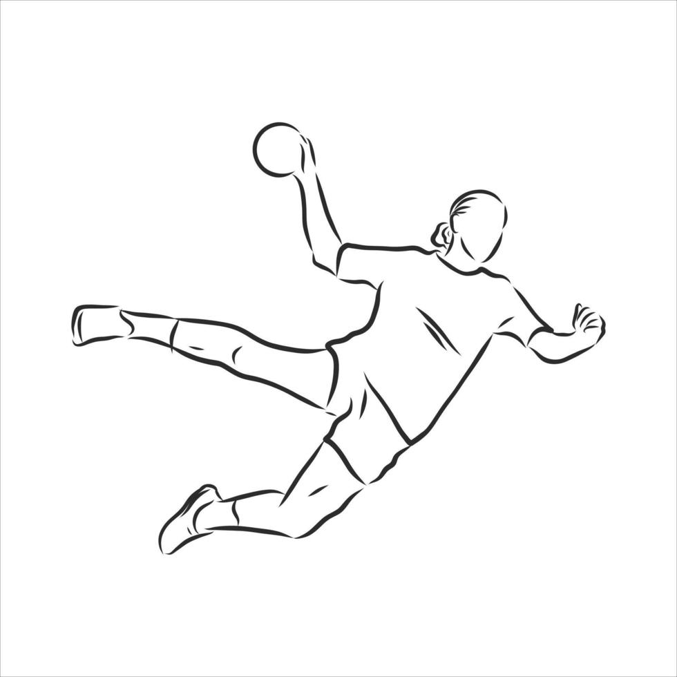 Handball-Vektorskizze vektor