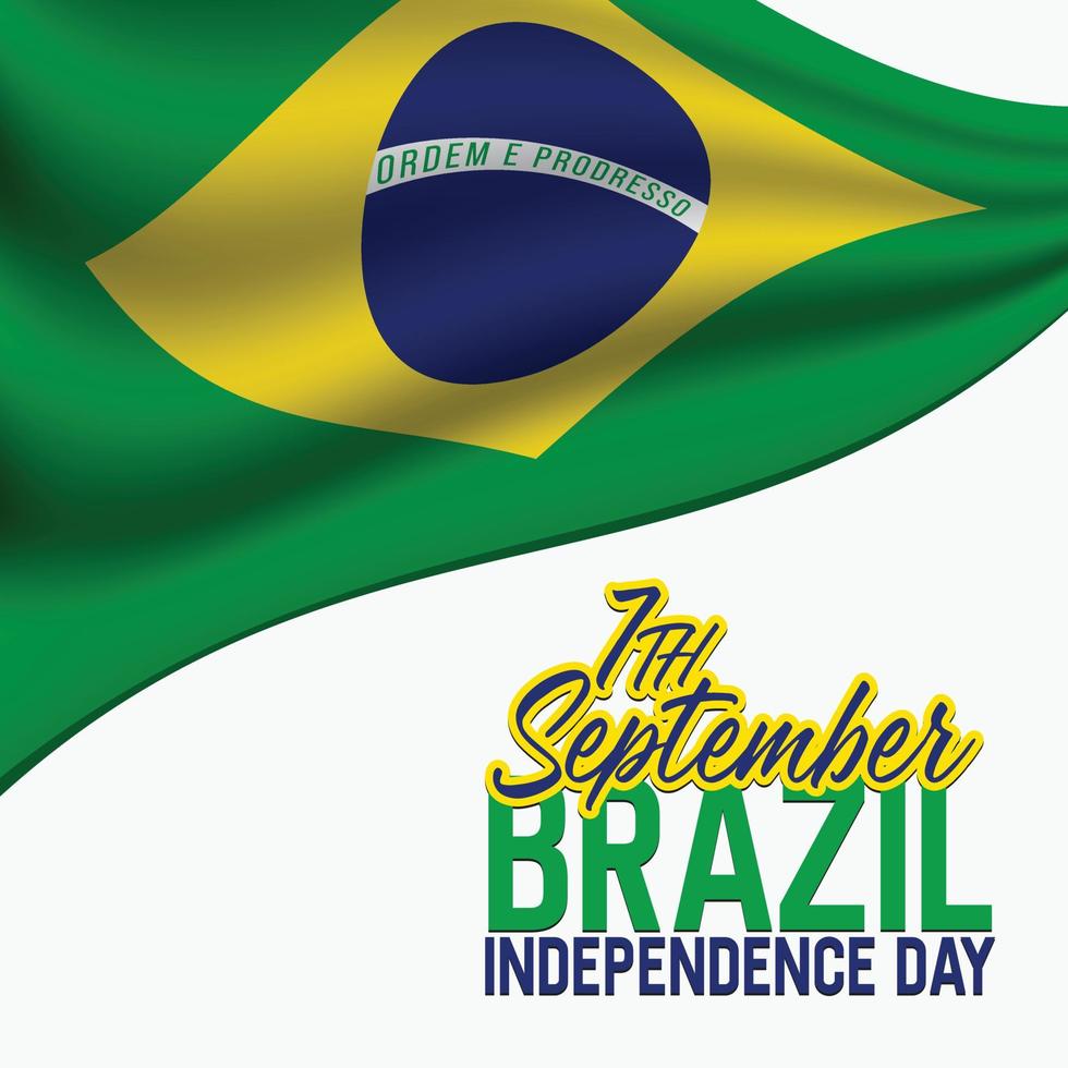 Brasilien oberoende dag vektor design illustration för fira ögonblick , Lycklig 7:e september illustration