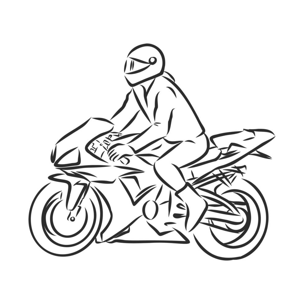 motorcykel vektor skiss