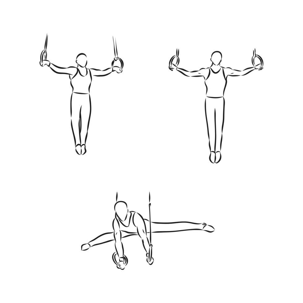 Gymnastik-Vektorskizze vektor