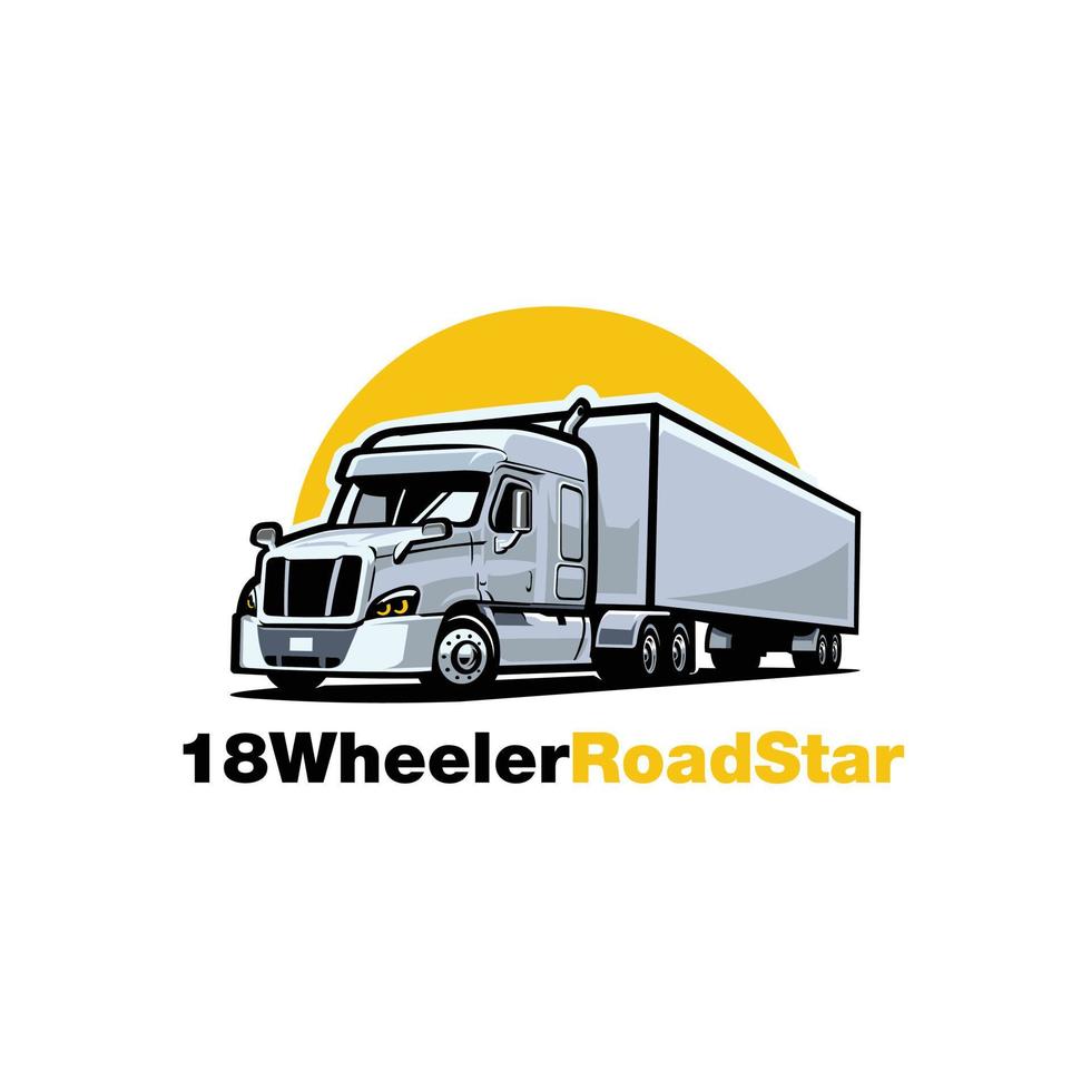 18 wheeler smi lastbil illustration vektor illustration