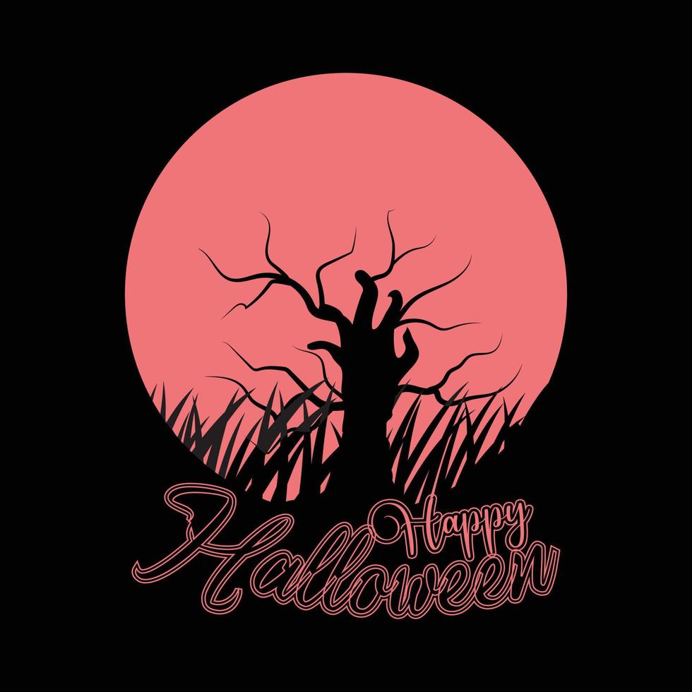 glad halloween t -shirt design vektor