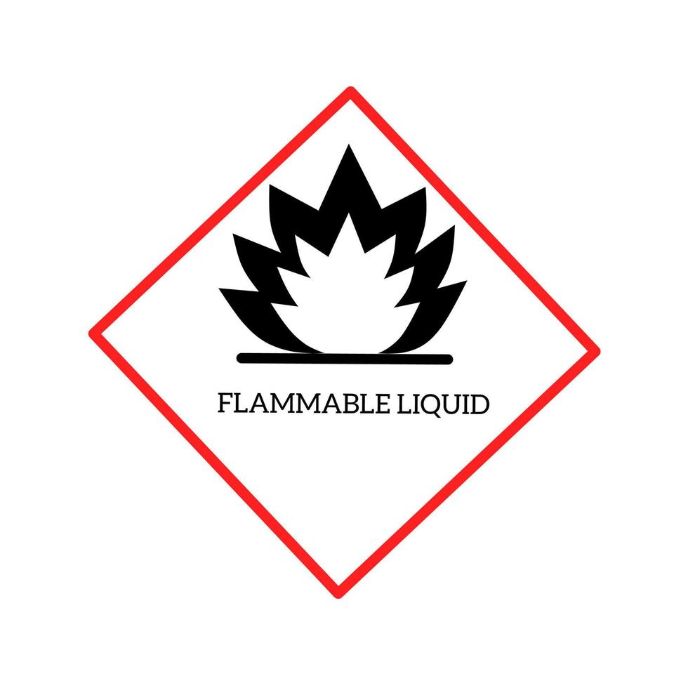 brandfarlig flytande ikon eller symbol vektor illustration