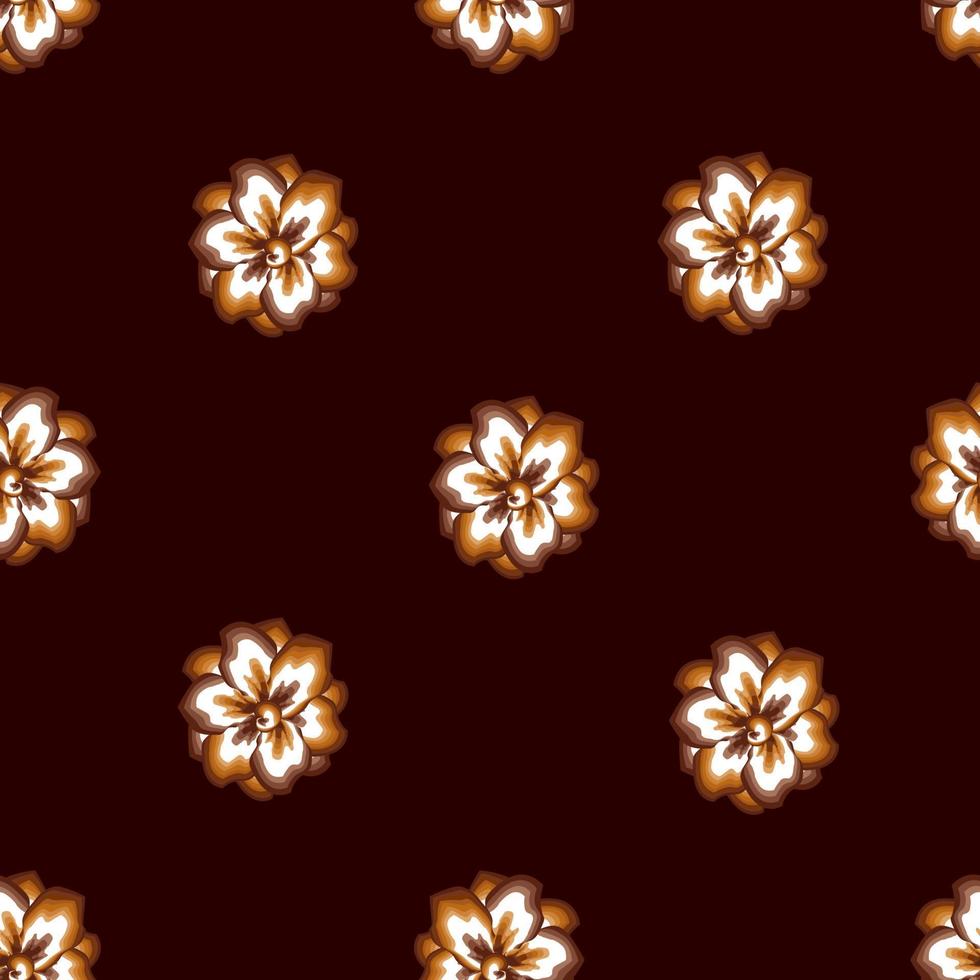 abstrakte Jasminblüten Hintergrund Musterdesign monochromatisch. Vektordesign. dunkler Hintergrund. Blumentapete. Blumenmuster. Natur Hintergrund. tropische Tapete vektor