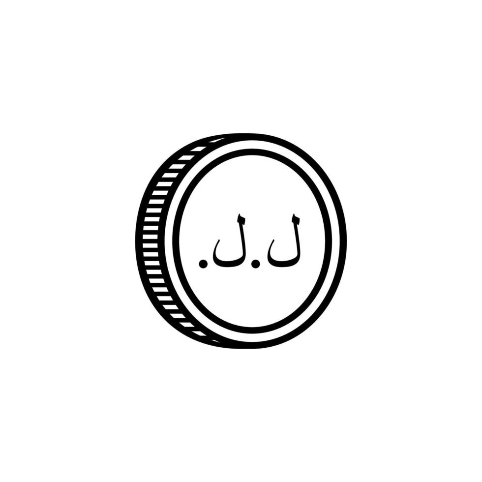 libanesisches Währungssymbol, libanesisches Pfund, lbp. Vektor-Illustration vektor