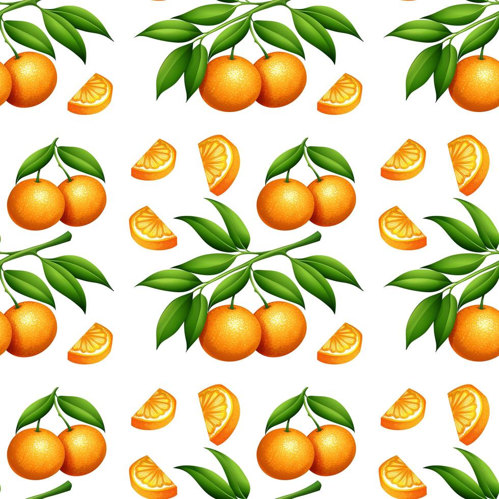 nahtloses orange Muster lokalisiert auf Weiß vektor