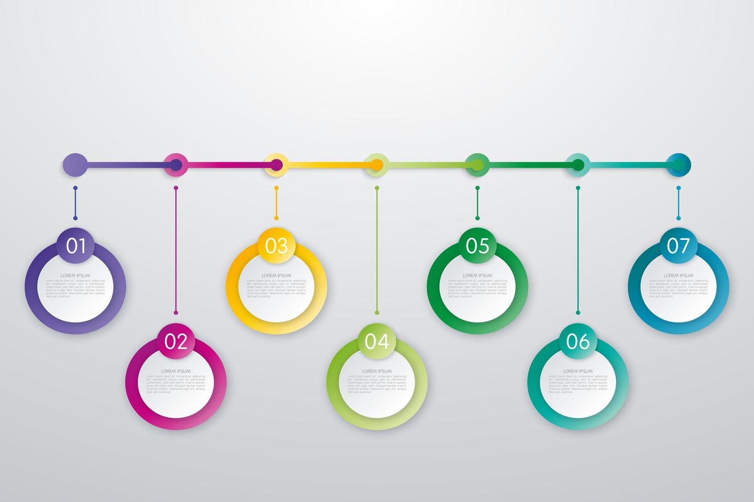 Business-Timeline-Workflow-Infografiken mit Timeline-Design vektor