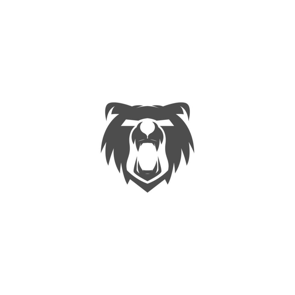 Björn ikon logotyp design illustration vektor