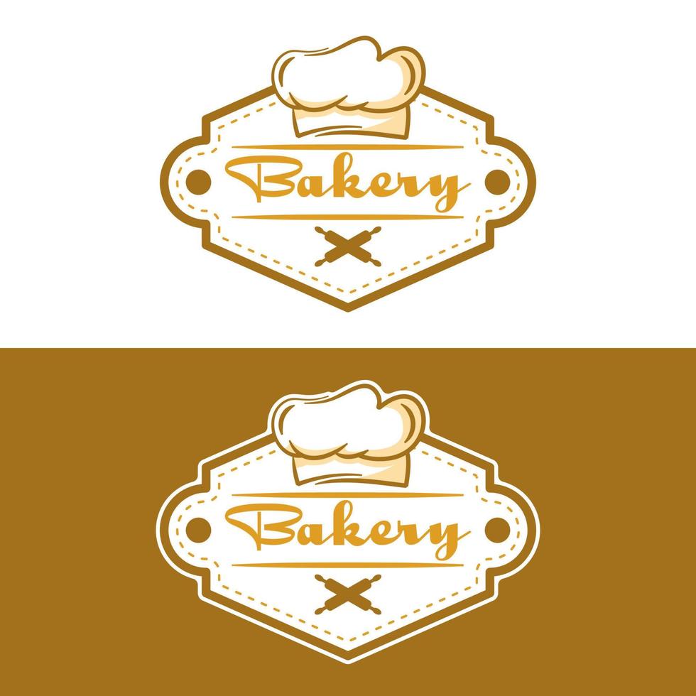 Retro-Vintage-Bäckerei-Logo-Abzeichen vektor
