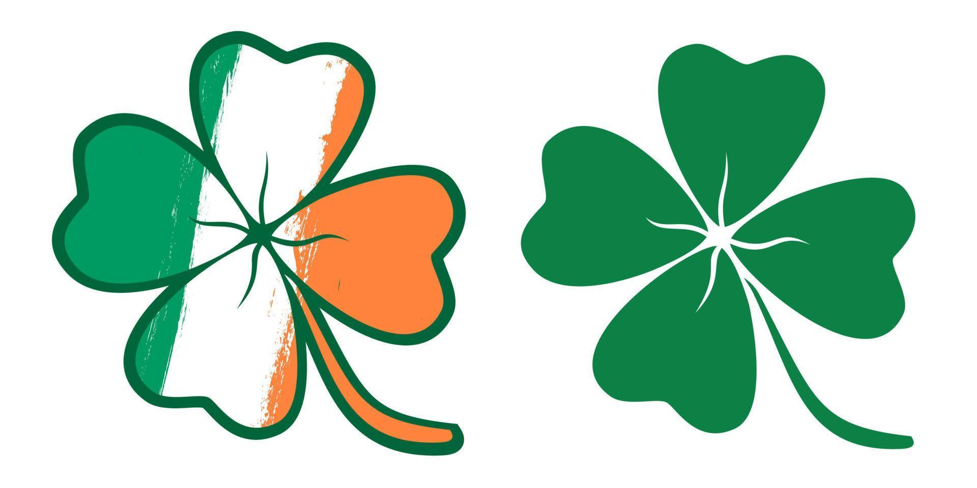 Glücksklee wie irische Flagge vektor