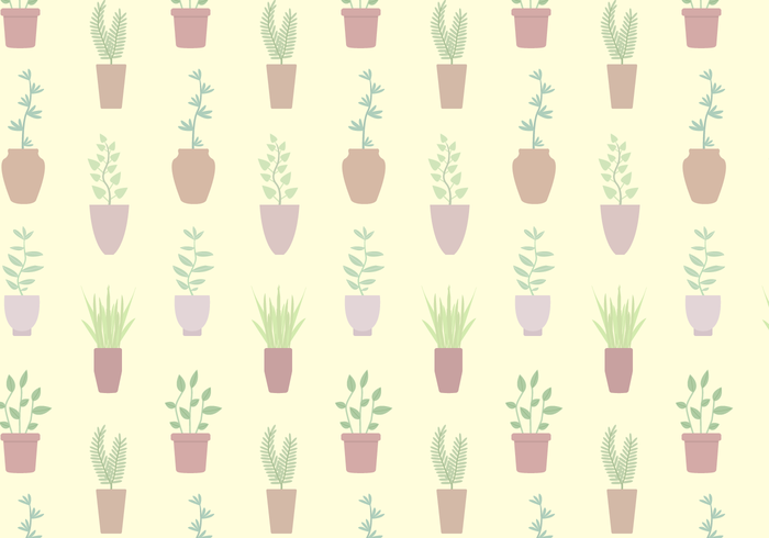 Gratis Potted Plant Pattern Vector