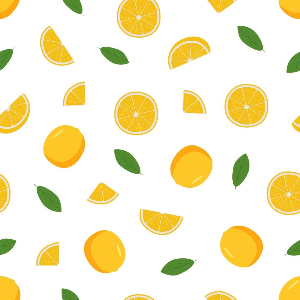 sömlös mönster tecknad serie apelsiner frukt, vektor illustration av citrus- helheter och skivor