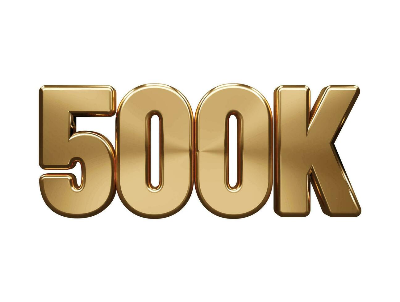 500.000 Follower-Texteffekt vektor